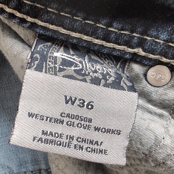 Silver Jeans Women's Blue SUKI Denim Jeans Bootcut Contrast Stitching, Size 36 - Picture 7 of 11